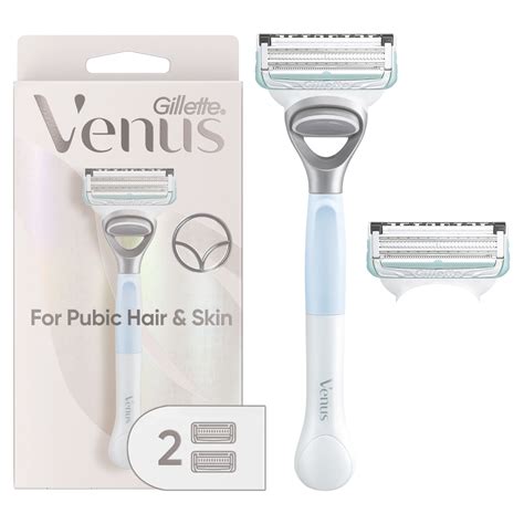 Comes with a massage cap for minimizing epilator pain. . Venus razor for pubic hair